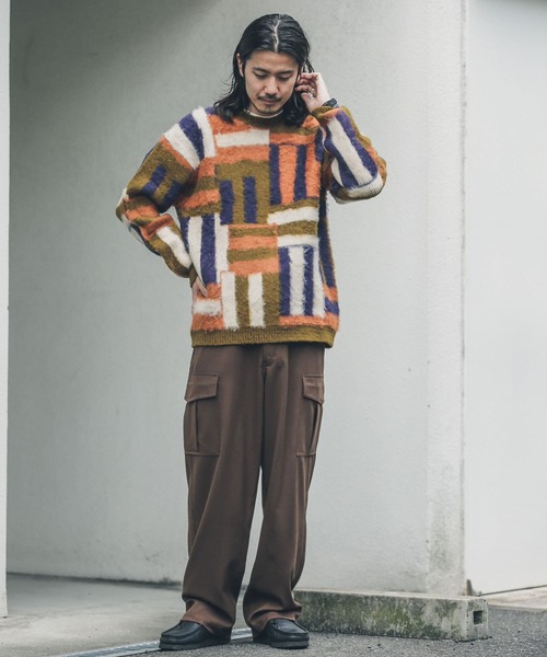 「URBAN RESEARCH Sonny Label」 長袖ニット LARGE ネイビー メンズ_画像4