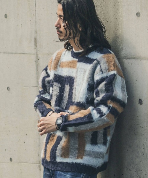 「URBAN RESEARCH Sonny Label」 長袖ニット LARGE ネイビー メンズ_画像6