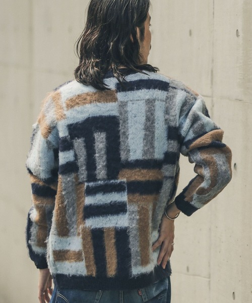 「URBAN RESEARCH Sonny Label」 長袖ニット LARGE ネイビー メンズ_画像8