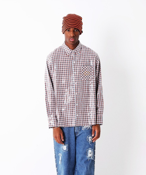 AFB（エーエフビー） シャツ SPANGLE SHIRTS メンズ : ZOZOTOWN Yahoo