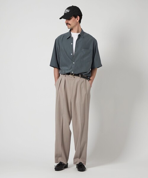＜Steven Alan＞ スラブ レギュラーカラー ショートスリーブ シャツ BEAUTY&YOUTH UNITED ARROWS｜<Steven Alan> ドレープ