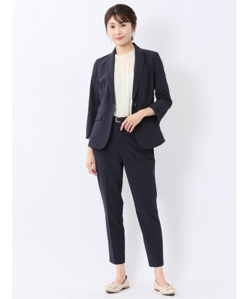 ✨️極美品EDIFICE トラベルスーツ セットアップ 高ストレッチ ネイビー　M m.f.editorial スーツ 「吸水速乾 ストレッチ」m.f.