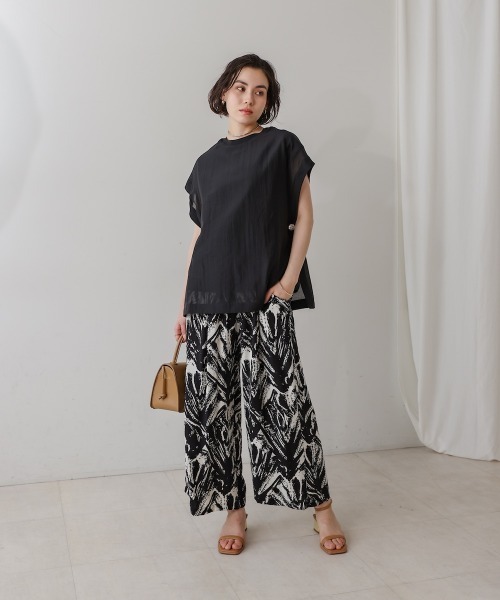 tシャツ シアーカットドッキングサイドボタンプルオーバー レディース | Bou Jeloud | 06