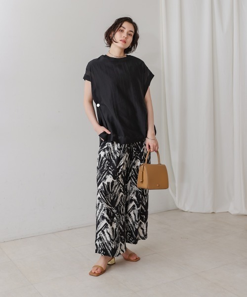 tシャツ シアーカットドッキングサイドボタンプルオーバー レディース | Bou Jeloud | 08