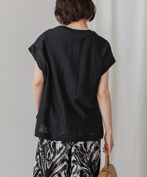 tシャツ シアーカットドッキングサイドボタンプルオーバー レディース | Bou Jeloud | 10