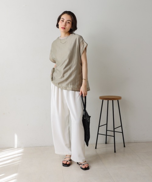 tシャツ シアーカットドッキングサイドボタンプルオーバー レディース | Bou Jeloud | 16