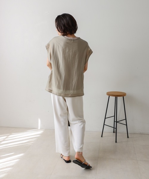 tシャツ シアーカットドッキングサイドボタンプルオーバー レディース | Bou Jeloud | 20
