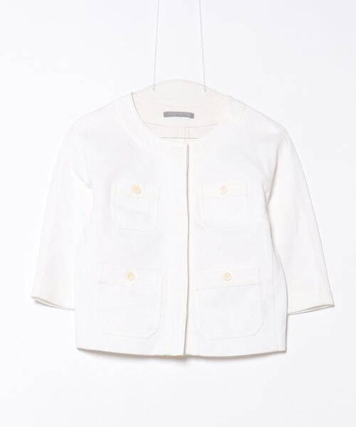 theory luxe ノーカラージャケット ホワイト theory luxe 「theory luxe」 ノーカラージャケット 40 ホワイト