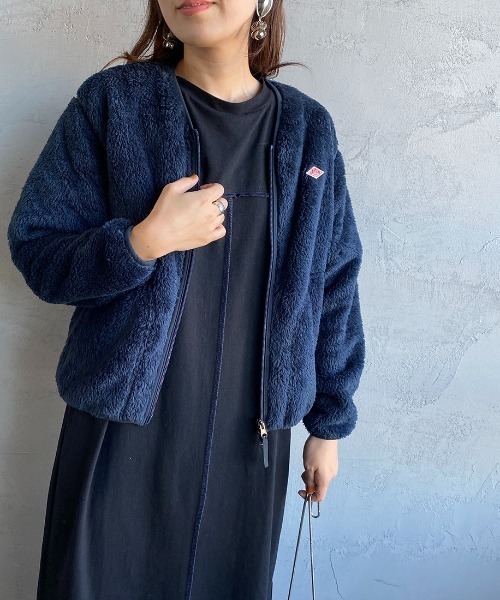 Danton（ダントン） ジップアップブルゾン 38 ネイビー レディース