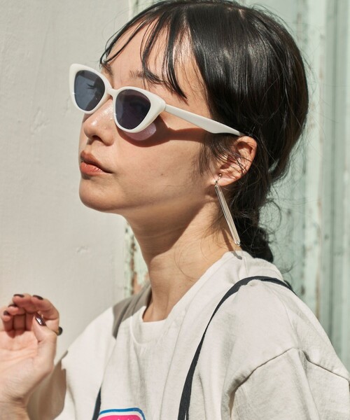 「FREAK'S STORE」 サングラス ONE SIZE ホワイト レディース