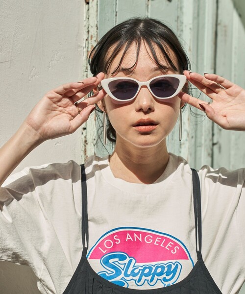 「FREAK'S STORE」 サングラス ONE SIZE ホワイト レディース