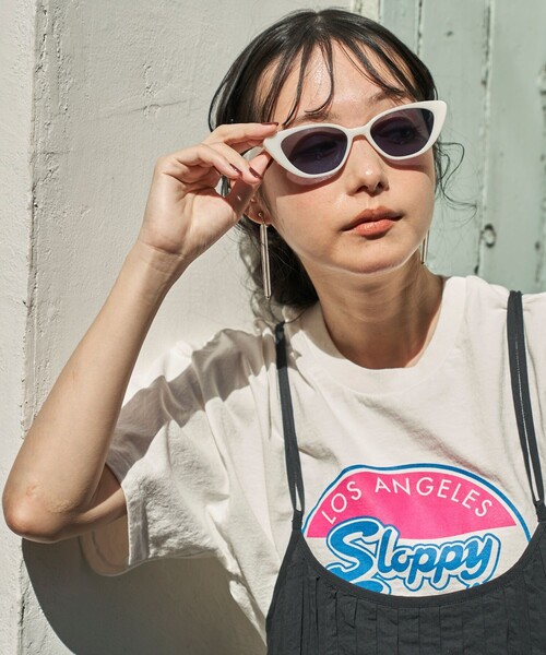 「FREAK'S STORE」 サングラス ONE SIZE ホワイト レディース