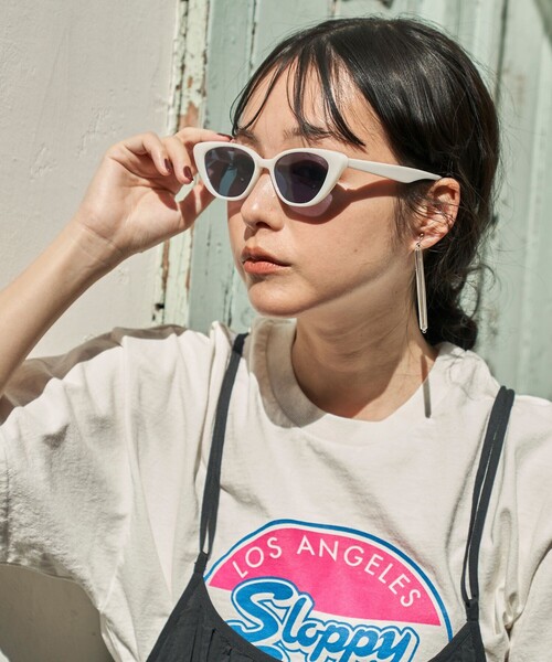 「FREAK'S STORE」 サングラス ONE SIZE ホワイト レディース