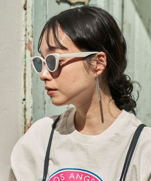 「FREAK'S STORE」 サングラス ONE SIZE ホワイト レディース