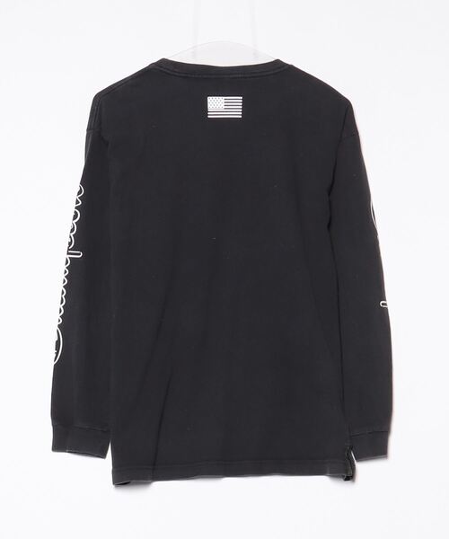 「Champion」 長袖Tシャツ S ブラック メンズ