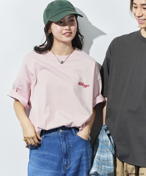 「FREAK'S STORE」 半袖Tシャツ LARGE ピンク メンズ