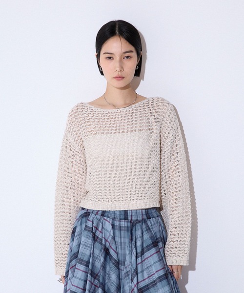 JEANASIS（ジーナシス） ニット セーター 3GMIXショートテープヤーン