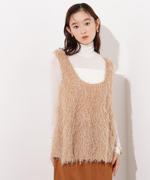 ベスト ジレ フリンジベスト「WEB限定商品」 レディース