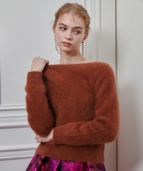 23SS✨極秘品✨LOULOU WILLOUGHBYカシミヤ混2WAY Vニット LOULOU WILLOUGHBY】カシミヤ混2WAY V プルオーバー（ニット/セーター