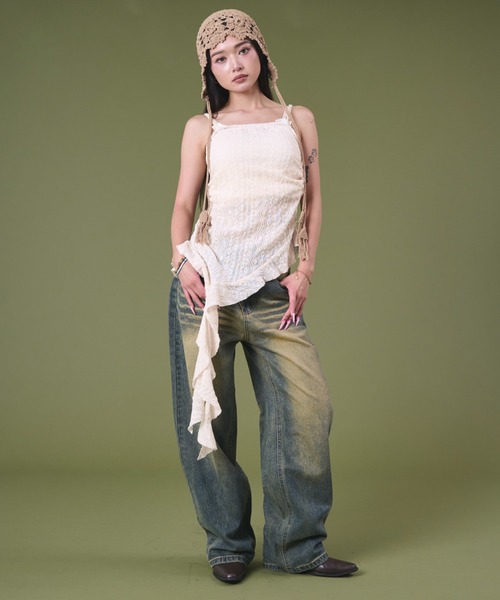 dispark ワンピース DISPARK/レースフリルヘムキャミワンピ : ZOZOTOWN