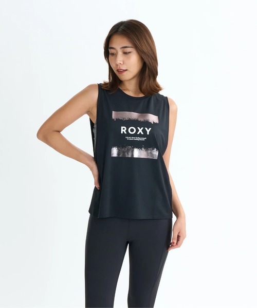 roxy レディース　フィットネス水着　タンクトップ　黒　L ROXY（ロキシー） タンクトップ ノースリーブ BRIGHTEN YOUR LIFE T