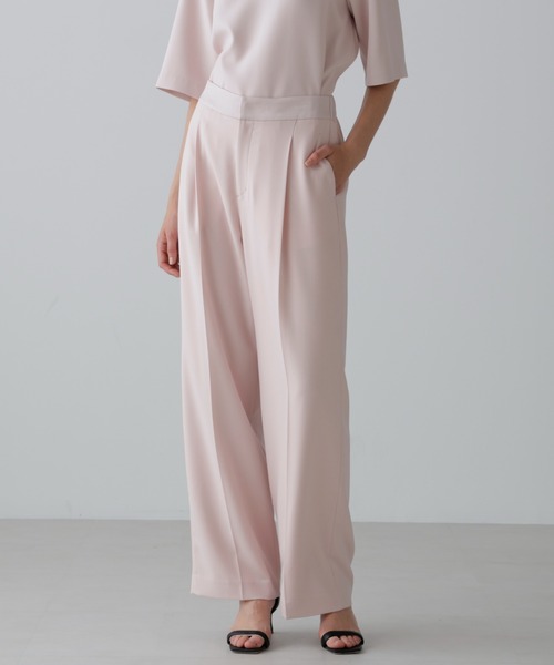 美品⭐ADORE アドーア ライトジョーゼットテーパードパンツ 38 ブルー ADORE（アドーア） パンツ ストレッチジョーゼットパンツ レディース
