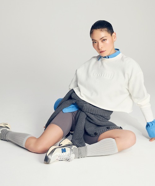「New Balance」 ローカットスニーカー 24.5cm ライトグレー レディース