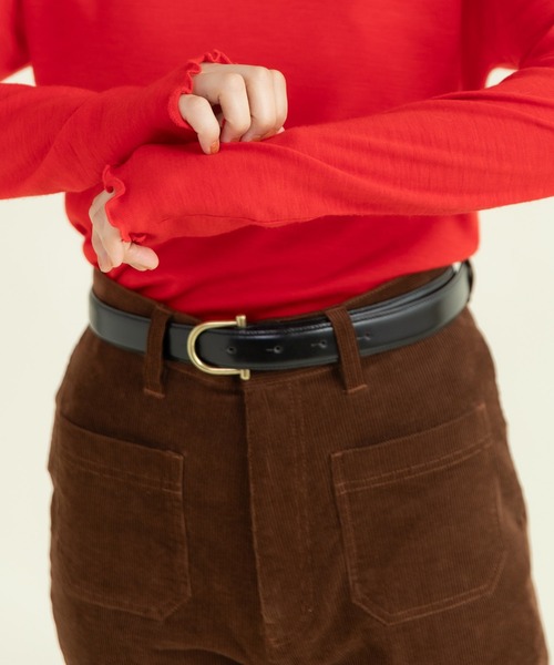 CHILD WOMAN（チャイルドウーマン） ベルト 真鍮ひっかけバックル 牛革