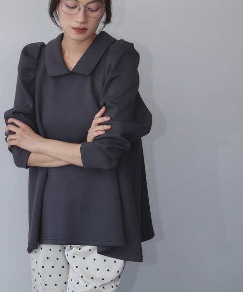 AMOMMA パワーショルダートレーナー ELFRANK tシャツ 「2025AW」ダンボール 襟付き パワーショルダー