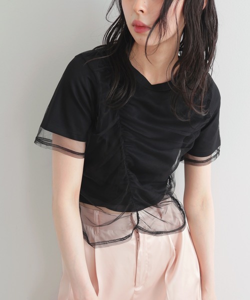 「LIAN」 半袖カットソー FREE ブラック レディース_画像2