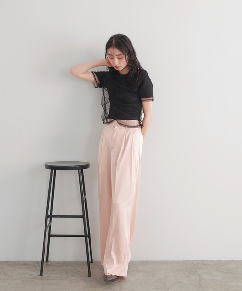 「LIAN」 半袖カットソー FREE ブラック レディース_画像5