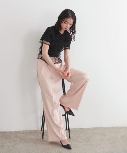 「LIAN」 半袖カットソー FREE ブラック レディース_画像7