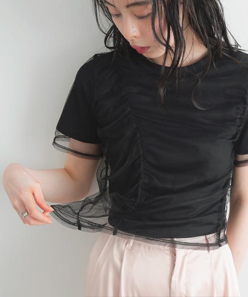 「LIAN」 半袖カットソー FREE ブラック レディース_画像8