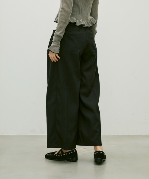 スラックス パンツ Side pocket two tuck pants/ サイドポケット