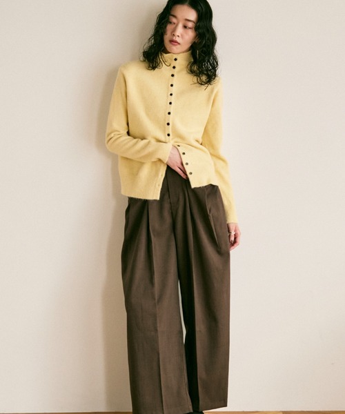 スラックス パンツ Side pocket two tuck pants/ サイドポケット