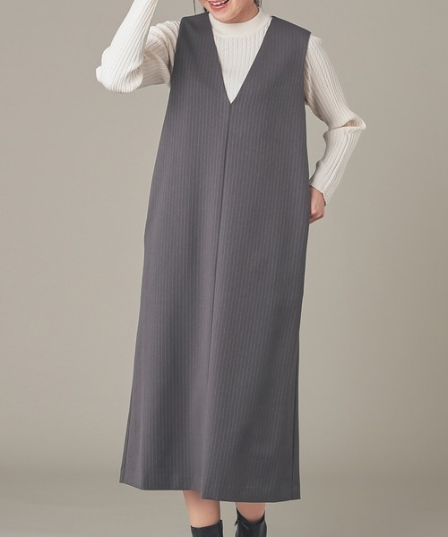 【新品未使用】LUXURY 羽織、和袖ブラウス、ジャンスカ GLACIER lusso（グラシアルッソ） ジャンパースカート Vネック