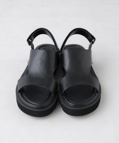 「NANO universe」 サンダル M ブラック メンズ_画像3