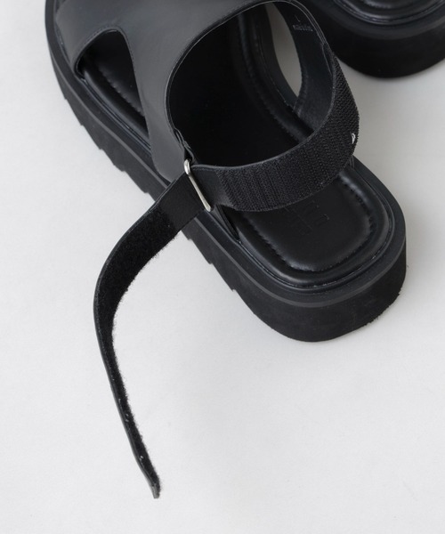 「NANO universe」 サンダル M ブラック メンズ_画像5