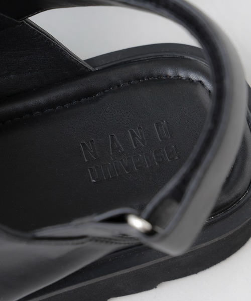 「NANO universe」 サンダル M ブラック メンズ_画像6