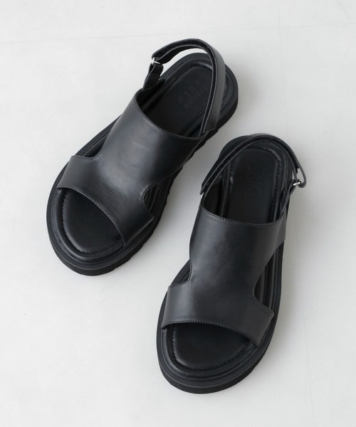 「NANO universe」 サンダル M ブラック メンズ_画像8