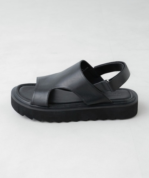 「NANO universe」 サンダル M ブラック メンズ_画像9