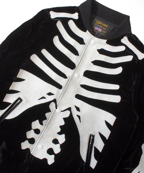 VANSON コート ジャケット VANSON/RITZ-SKELTON BONES-Velours JK
