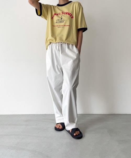 「CANAL JEAN」 「El mar」半袖Tシャツ ONE SIZE ホワイト レディース_画像5