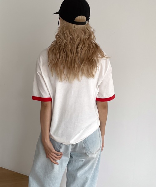 「CANAL JEAN」 「El mar」半袖Tシャツ ONE SIZE ホワイト レディース_画像7