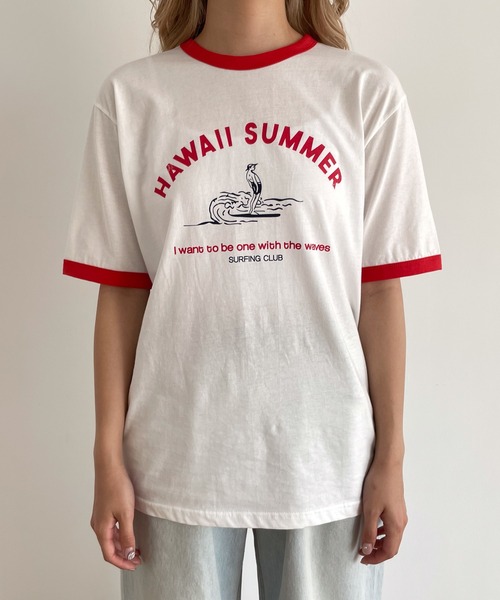 「CANAL JEAN」 「El mar」半袖Tシャツ ONE SIZE ホワイト レディース_画像9