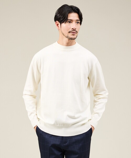新品 マスターバニー ニット カシミヤ モックネック ホワイト Mサイズ（4） 新品 マスターバニー ニット カシミヤ モックネック ホワイト Mサイズ