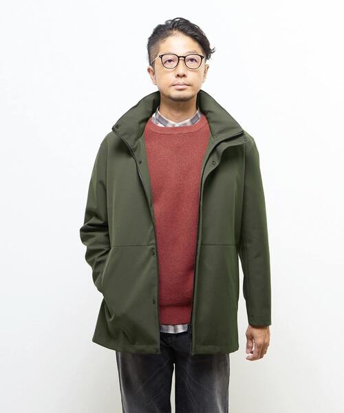 メンズメルローズ（MEN’S MELROSE）/ボンディングツイルスタンドカラーブルゾン | 防風 MEN'S MELROSE ブルゾン アウター ボンディングツイルスタンドカラー