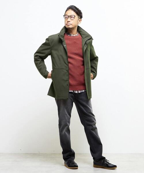 MEN'S MELROSE ブルゾン アウター ボンディングツイルスタンドカラー