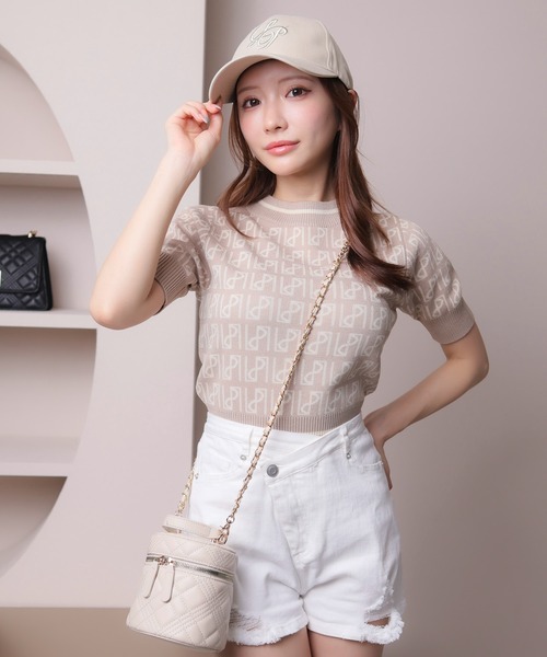 「LIPSERVICE」 半袖ニット FREE ブラック レディース_画像3