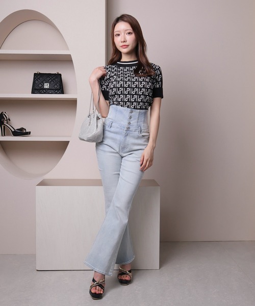 「LIPSERVICE」 半袖ニット FREE ブラック レディース_画像9